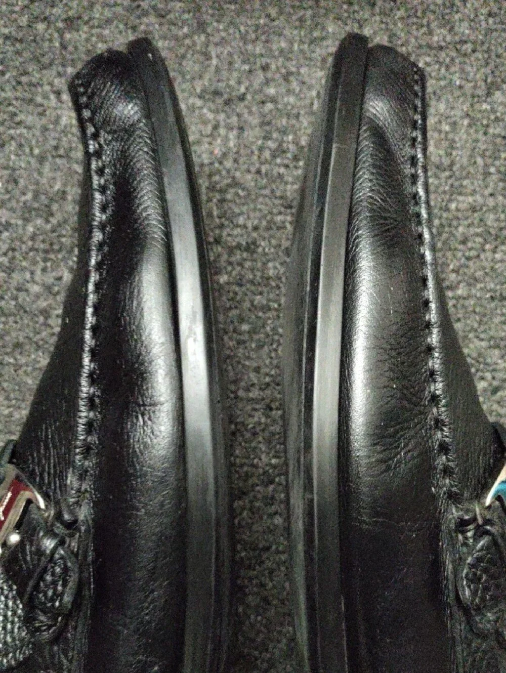 Salvatore Ferragamo Black Pebbled Leather Bit Loafers